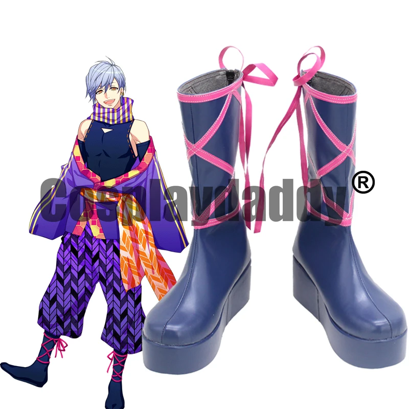 A3! Act! Addict! Actors! Misumi Ikaruga Summer Troupe's 5th Show Shinobi Adventures! Ver. Cosplay Shoes Platform Boots X002