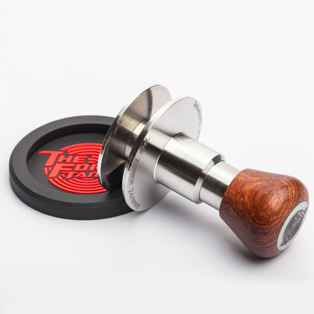 The Force Tamper Coffee Powder Hammer Hand Press 58.5mm Espresso Cloth Powder Leveler Tools Stainless Steel Kitchen Accessories