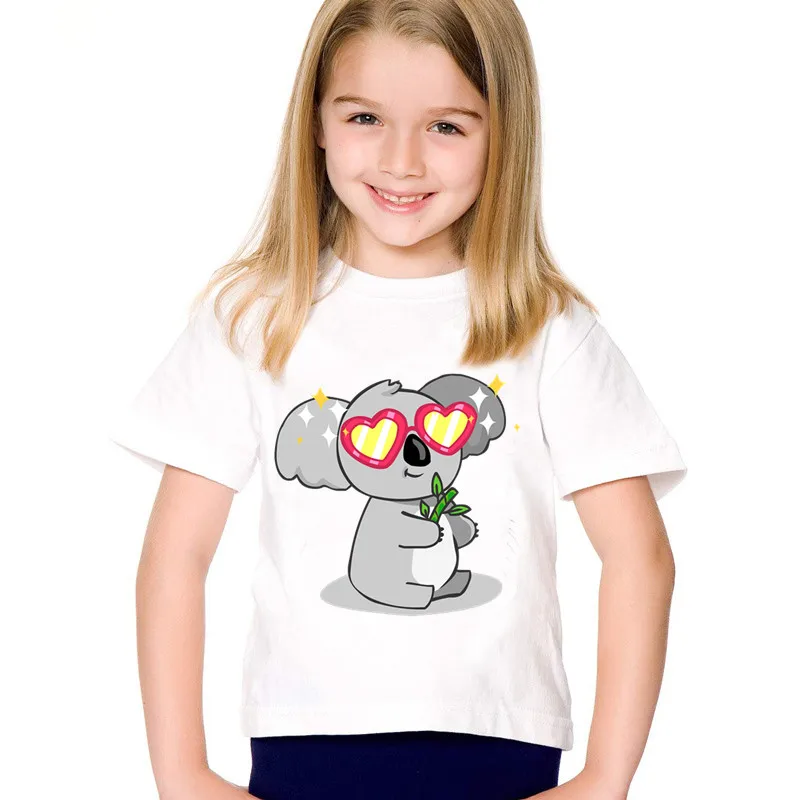 

Cartoon Print Cute Fabulous Koala Children T-shirts Kids Summer Short Sleeve Tees Boys/Girls Tops Baby Funny T shirt