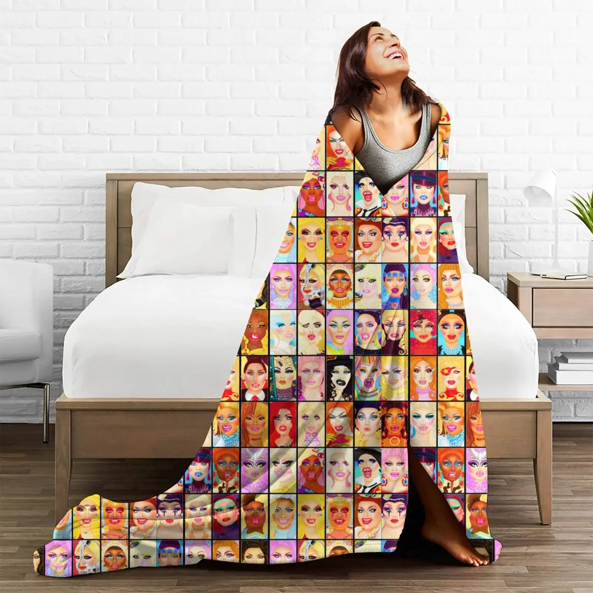 Drag Queen Royalty Blankets Fleece Printed RuPaul\'s Drag Race RuPaul RPDR Warm Throw Blanket for Bedding Travel Bedspread