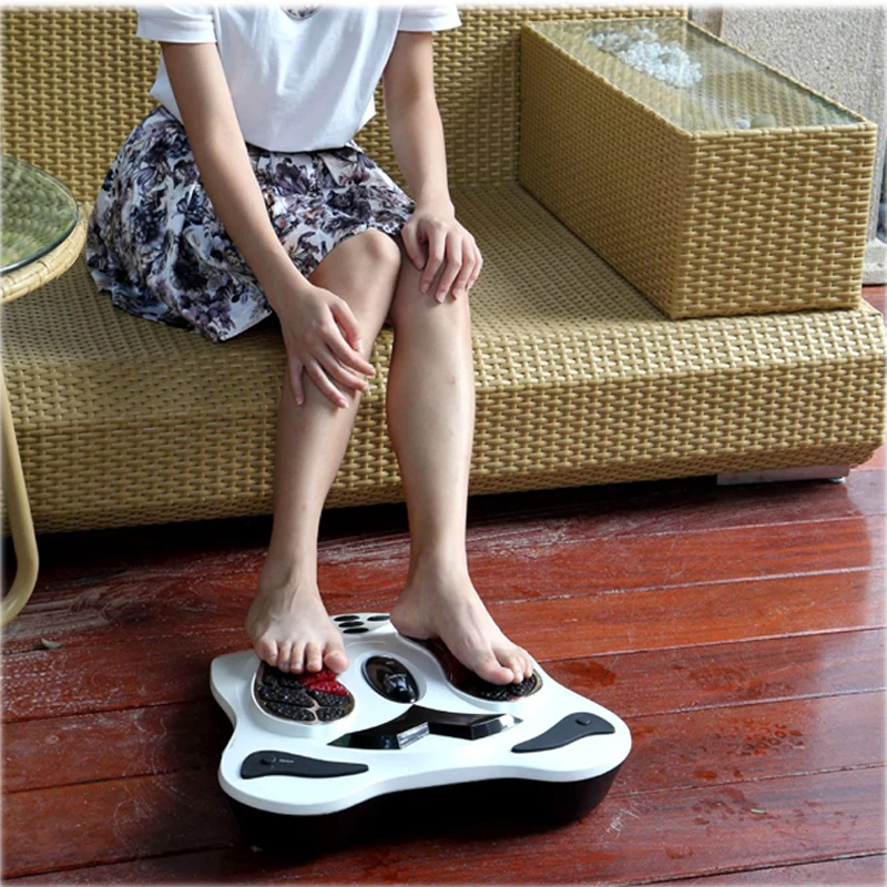 Electric Vibrator Foot Massager With Remote Control Health Care Body Massage Leg Exerciser Bio Shaker Heating Therapy Machine