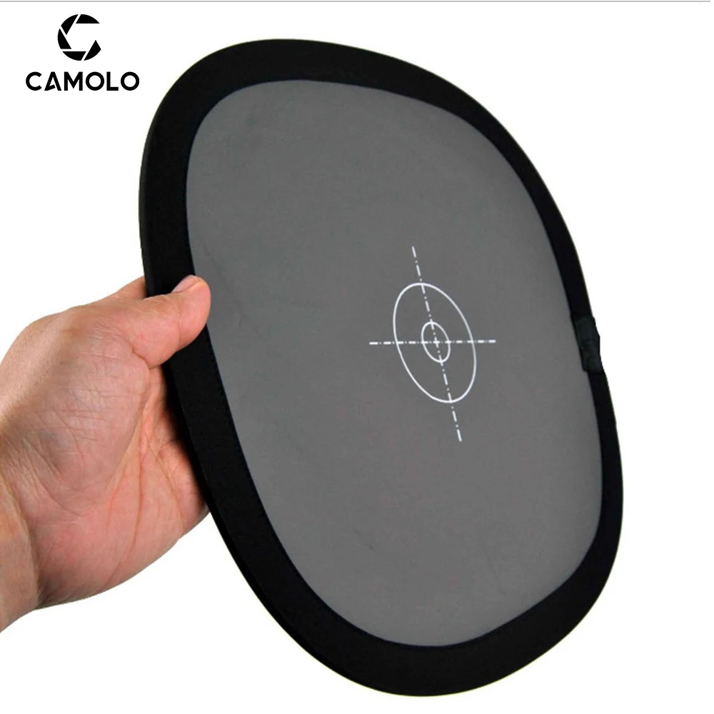 2in1 رمادي 30 سنتيمتر بطاقة توازن أبيض بطاقة رمادي المحمولة عاكس ضوء توازن أبيض مزدوج الوجه التركيز المجلس مع حقيبة حمل