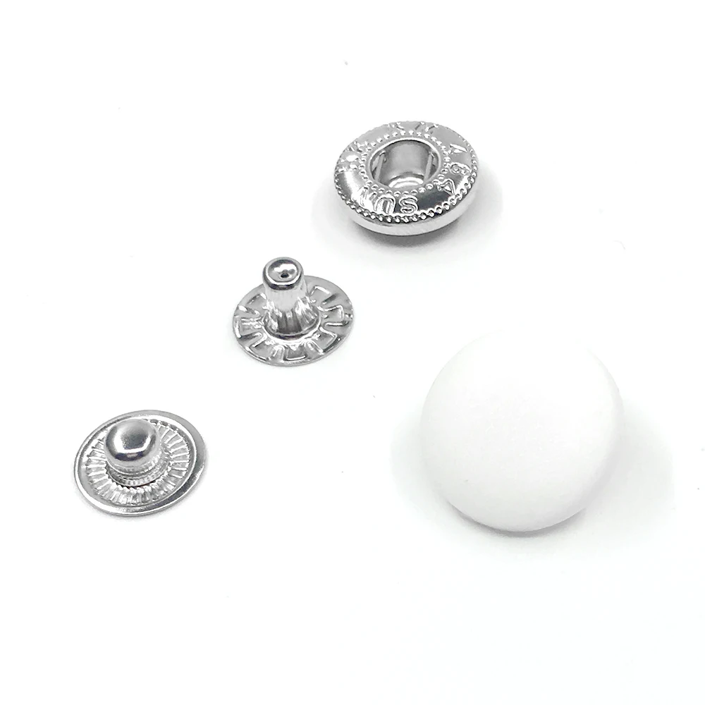 50sets Snaps top cover Black and white nylon material Buttons Plastic snaps button Rivet Button accessories T3T5 T8 button