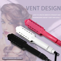 Professional Hair Straightener, Flat Tourmaline Ceramics, Steam Straightener Styling Tools, LED Electric Temperature Contro