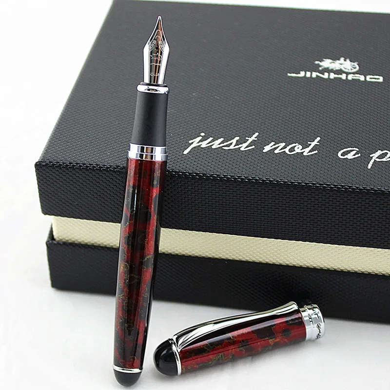 Jinhao X750 Klassische Stil Silber Clip Metall Brunnen Stift 0,5mm Nib Stahl Tinte Stifte für Geschenk Büro Supplies Schule liefert