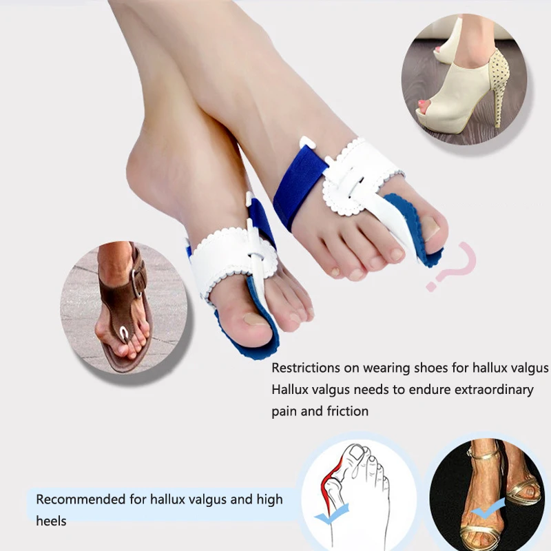 1 Pair Toes Aligner Toe Separators Foot Thumb Orthosis Support Toes Corrector Bunions Repair Care Tool Hallux Valgus Corrector