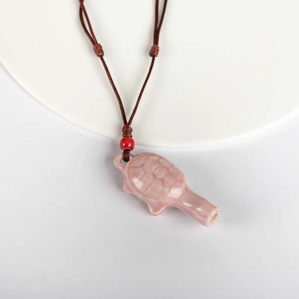 Ceramic Tortoise Whistle Pendant Gifts For Children #KY330