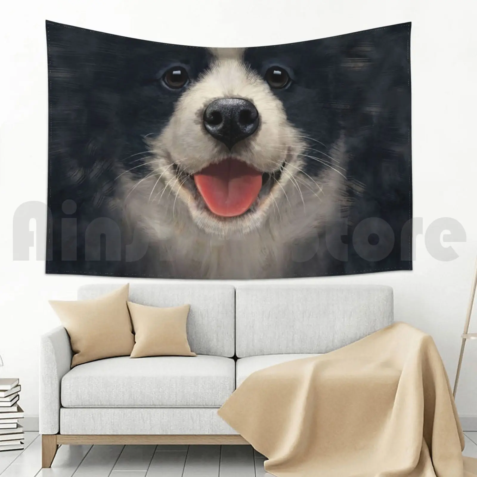 Border Collie Dog Lover 3D نسيج غرفة المعيشة غرفة نوم 39 Border Collie Dog 3D Dog