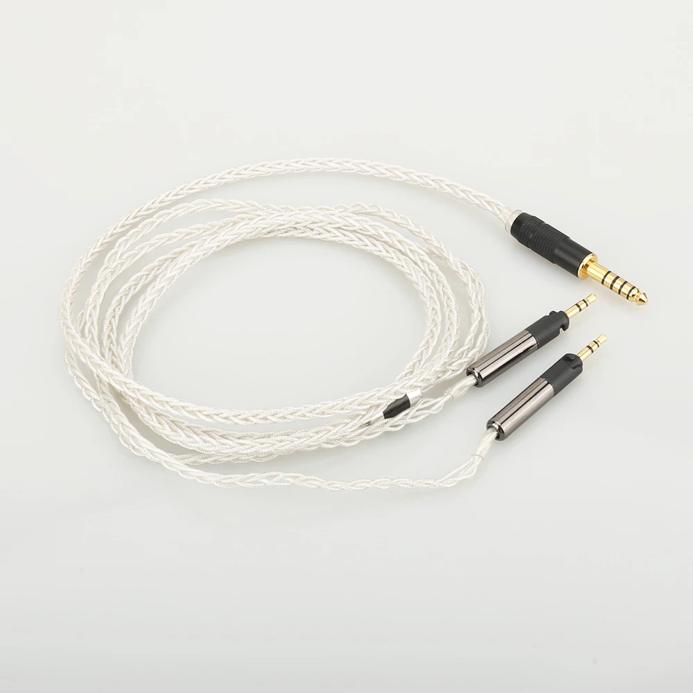 Audiocrast 2.5mm/3.5mm/4.4mm Balanced 8 Cores Silver Plated Headphone Cable for ATH-R70X