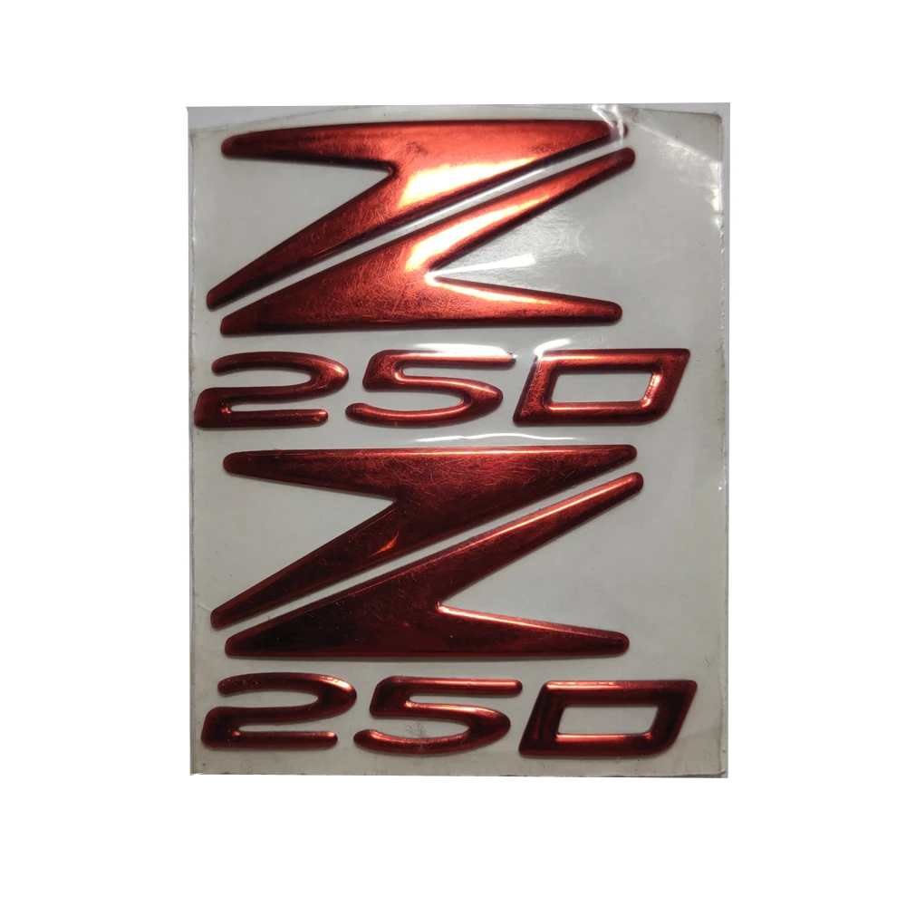 Motocicleta 3d emblema emblema decalque tanque roda z250 adesivo macio reflexivo decalque para kawasaki z250 z 250