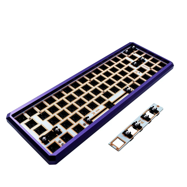 英字配列 自作キーボード gk68 荒かっ メタルケース フルカスタムセット