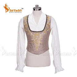 Gold Custom Made Prince Desire Professional Ballet Tunic Male Variation Costume BT793