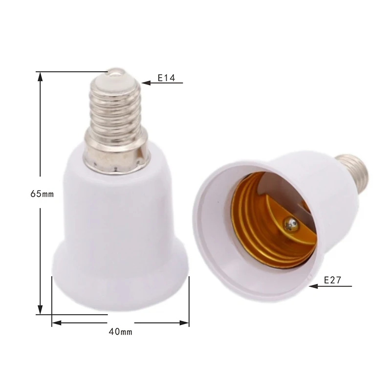 NEW Converters E14 to E27 Adapter Conversion Socket High Quality Material Socket Light Bulb Adapter Screw Base Bulb Lamp Holder