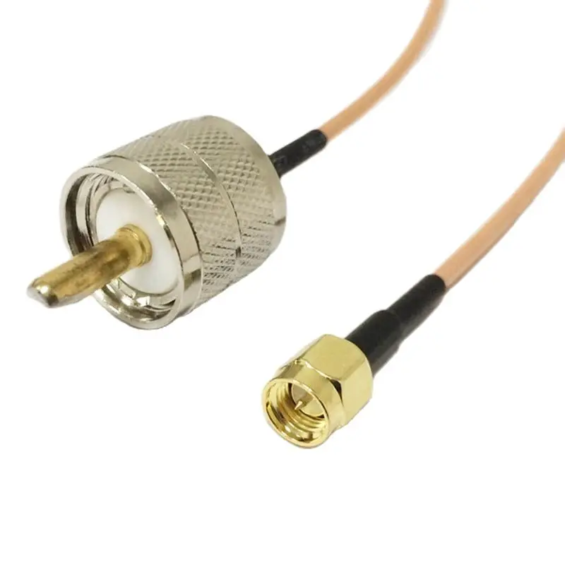 New  SMA Plug Switch UHF Male PL259  Cable Adapter RG316 RG58 RG142 Wholesale Fast Ship 15CM 6\