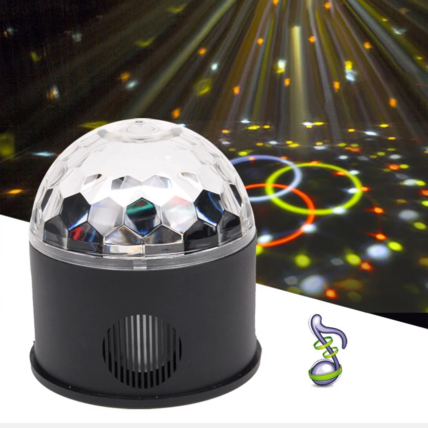 Luzes de festa ativadas por som com controle remoto luz bola de discoteca 6 modos, 9 cores, luz de palco estroboscópica para dj party mostrar clube