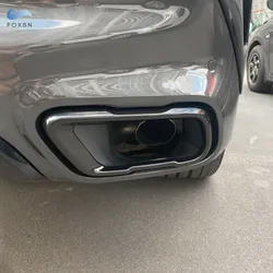 Glossy Black Car Accessories Tail Muffler Exhaust Pipe Output Cover Trim For BMW X5 G05 X6 G06 X7 G07 2019 2020 2021 M Sports
