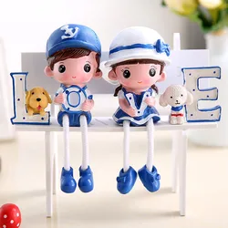 Cartoon Hanging Feet Doll Resin Crafts Family Doll Home Decor TV Cabinet Small Ornaments Holiday Gift