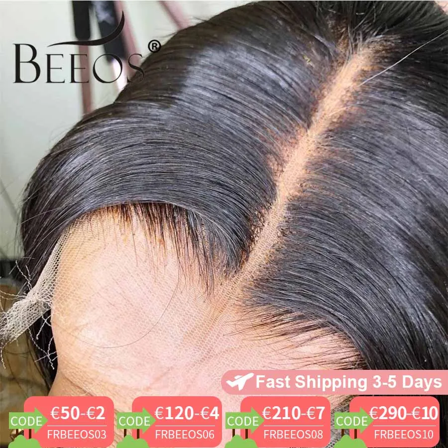 Pelucas frontales de encaje HD 13x4, Color Natural, encaje transparente Invisible, prearrancado, nudos blanqueados, cabello humano brasileño Remy