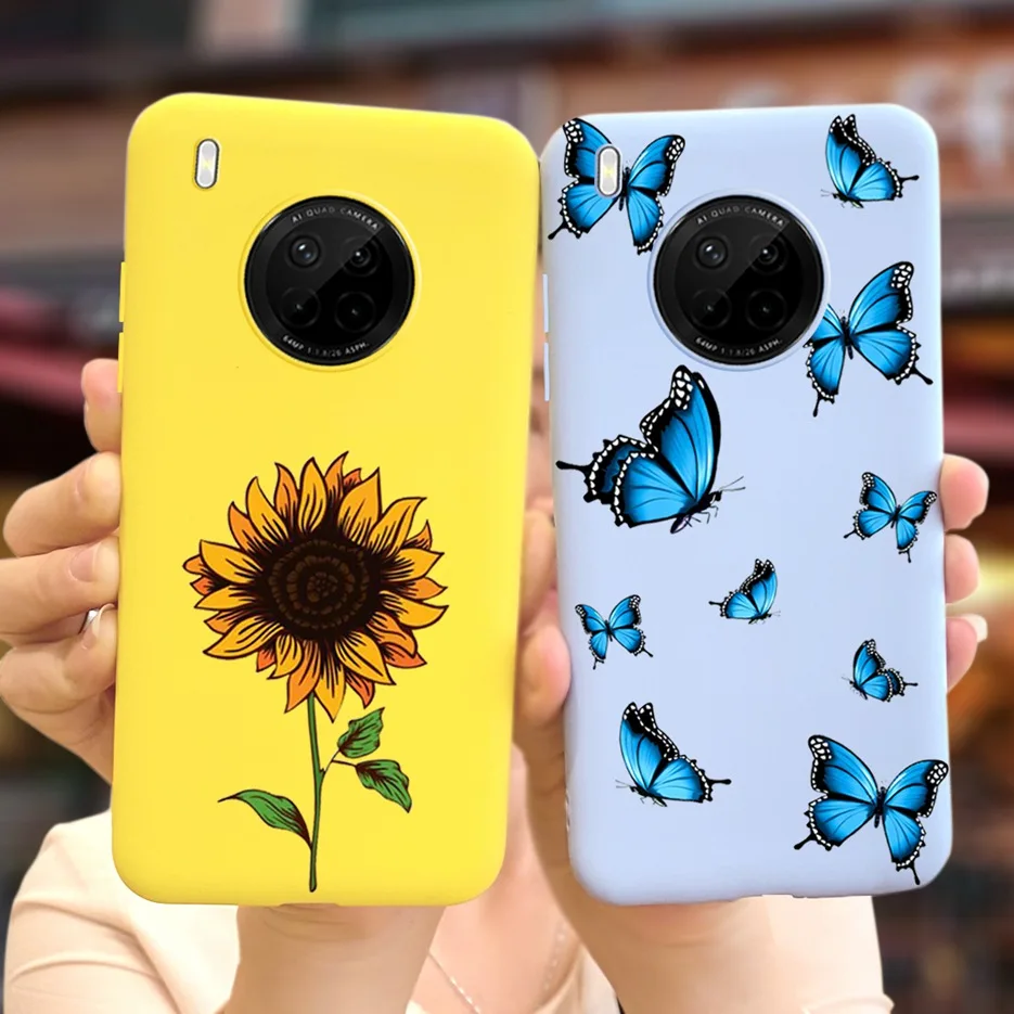 For Huawei Y9A Case Colorful Flower Back Cover Soft TPU Funda For Huawei Y9a Y9 A 2020 Phone Cases For Huawei Y9a Cover 6.63inch