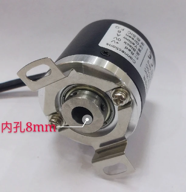 24V incremental rotary hollow shaft encoder zkp3808 replaces AB phase 000 pulse 1024 line PNP output