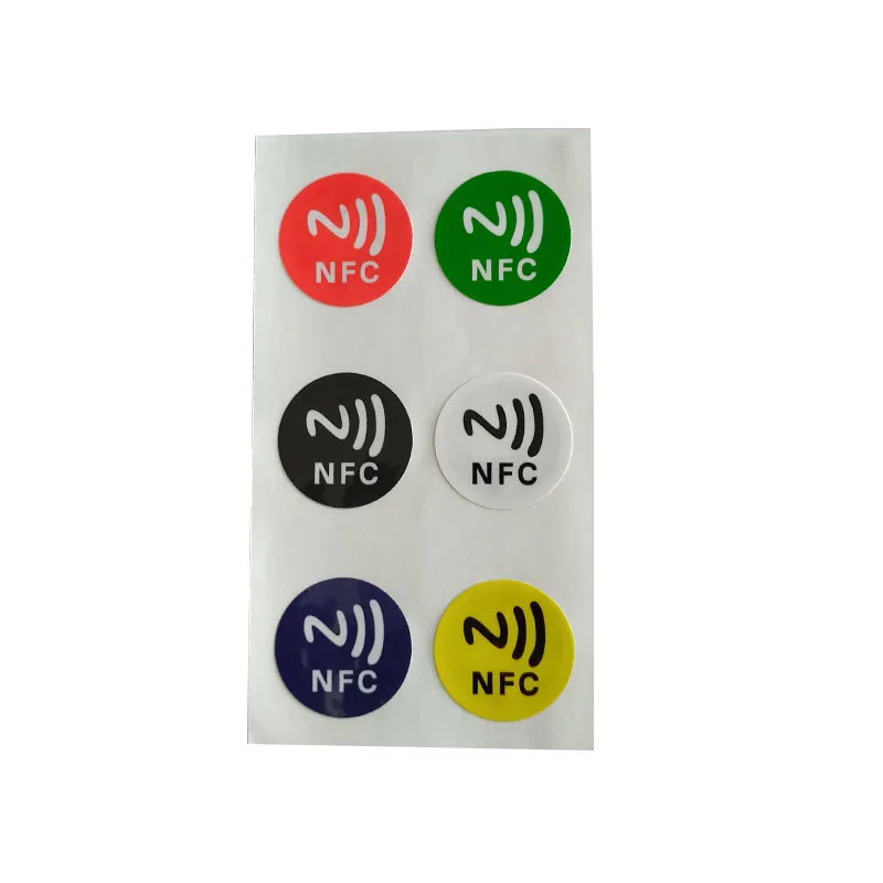 Etiqueta adesiva nfc, mini etiqueta ntag213 pequena iso14443a 13.56mhz, etiqueta de chave rfid com diâmetro de 30mm, emblemas adesivos para animais