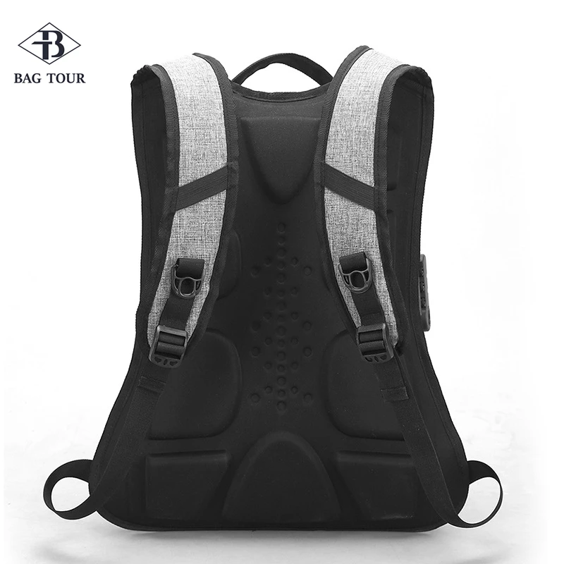 Smart Safe Bag for Men Business Backpack Anti-theft Office Worker Pack Laptop Shoulder Bag Large Locking Bag Reflective Stripe