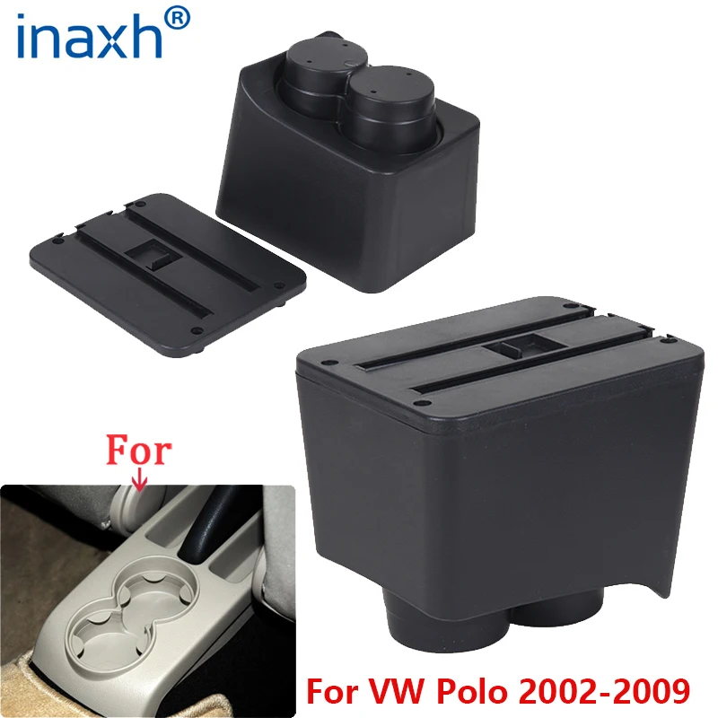 For Volkswagen Polo Armrest For VW Polo 9N 3 Car Armrest box 2002-2009 Retrofit parts Storage box car Interior accessories USB