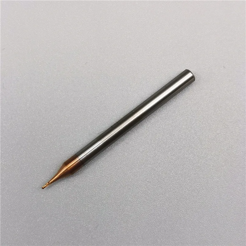 1PCS ตัด HRC60 0.3 0.4 0.5 0.8เคลือบ Micro-เส้นผ่าศูนย์กลางแบนทังสเตน Milling Cutter