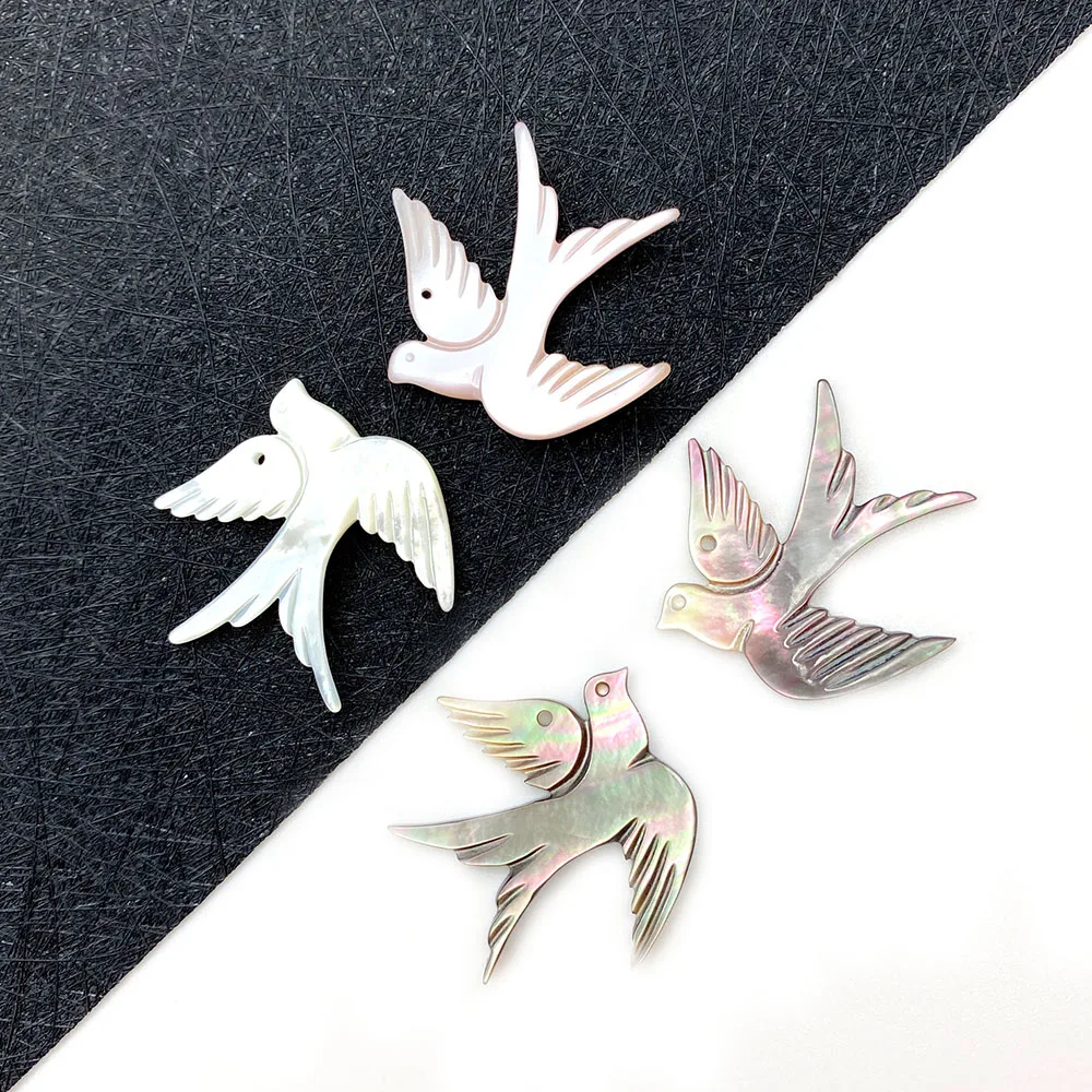 

Natural Shell Pendant Jewelry Beaded Necklace Accessories Bird Shape Mother-of-Pearl Jewelry Making Bracelets Earrings Supplies