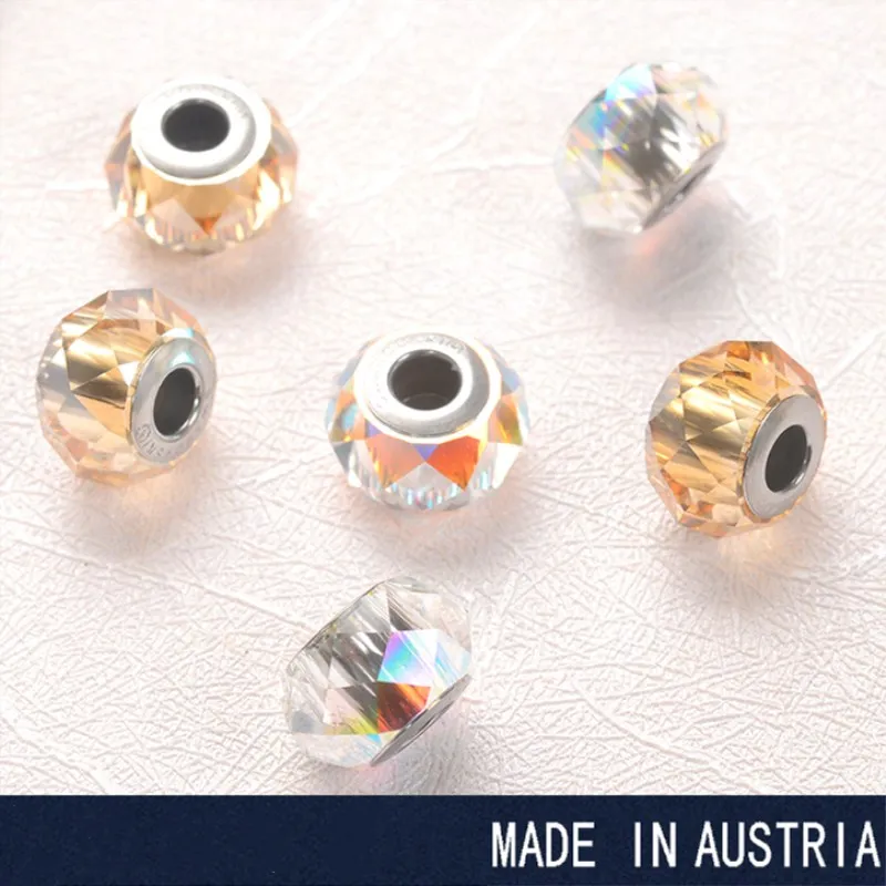 100% Original Crystal From Austria Big Hole Bead 5948 BeCharmed Briolette DIY Findings Accessories