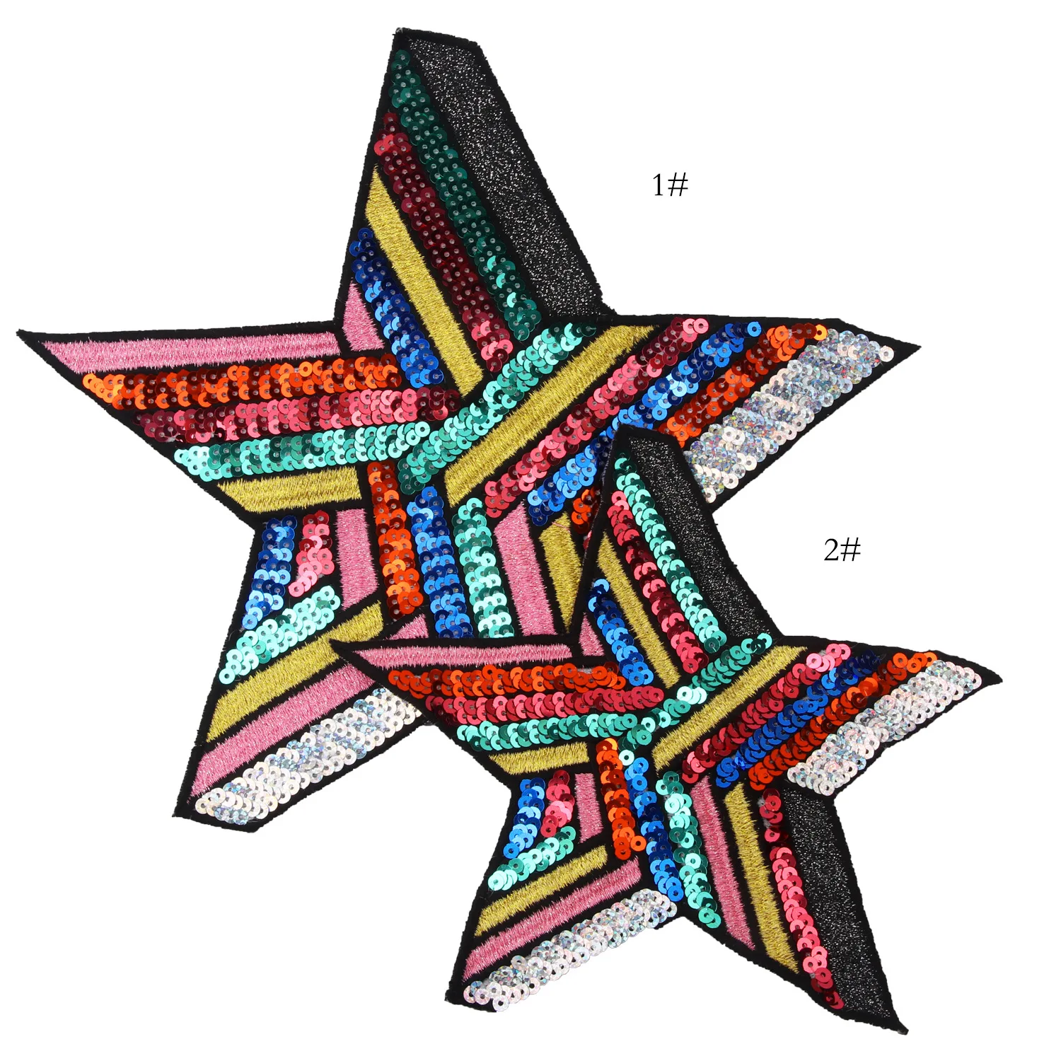 10pcs Big sequins  Five-Pointed Star Embroidery Cloth Patch Clothing Accessories Decoration embroidery patches for clothing