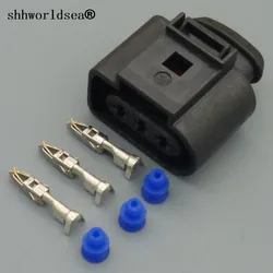 Shhworldsea 1sets 3 pin for VW auto waterproof connector 1J0973723 car 3.5 series sensor connectors plug 1J0 973 723