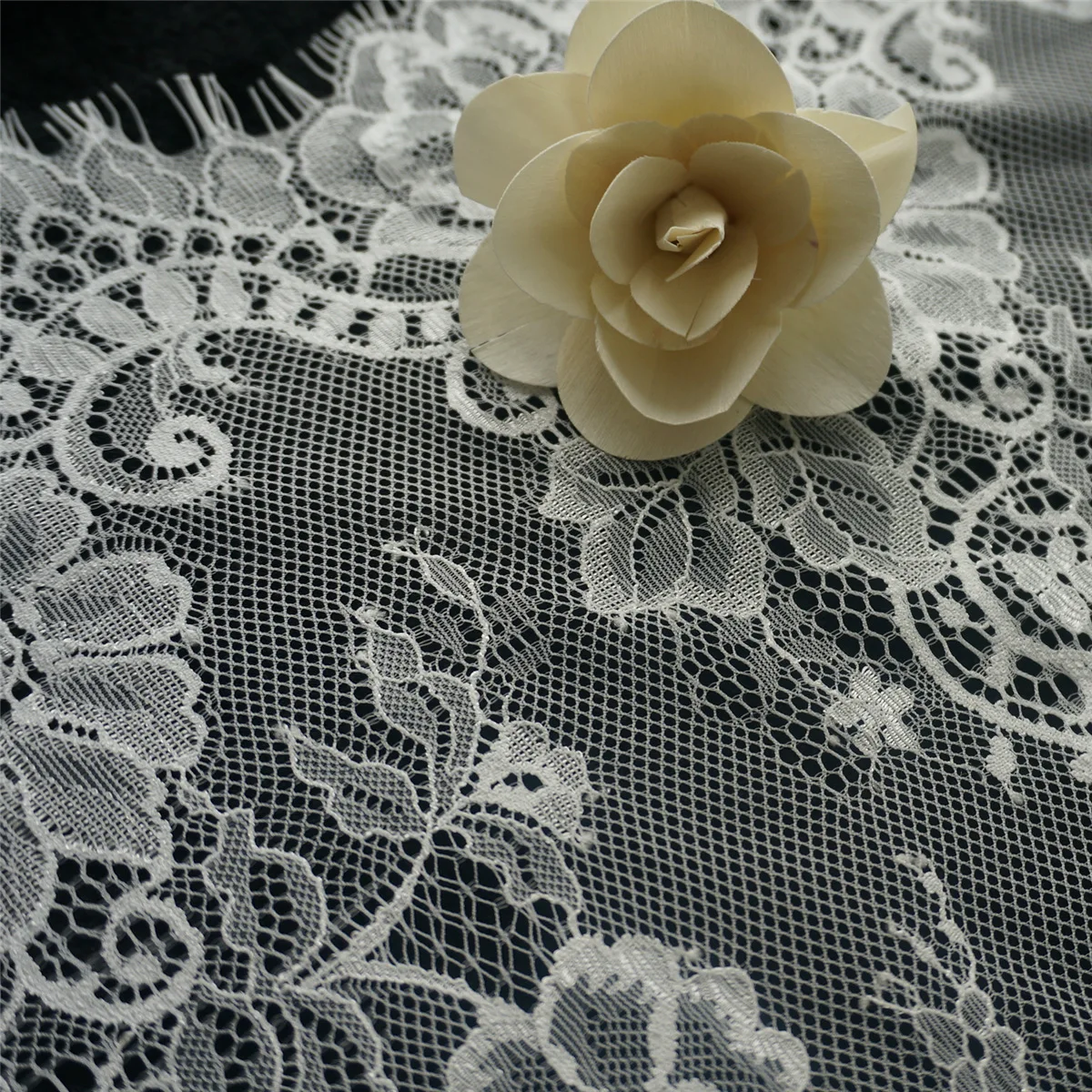 High-quality eyelashes lace trim mesh lace fabric DIY dress wedding dress skirt tablecloth decoration