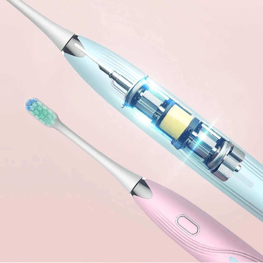 Electric Sikat Gigi Dewasa Timer Sikat USB Rechargeable Ultrasonic Electric Sikat Gigi Kepala IPX7 Tahan Air Baterai Tahan Lama