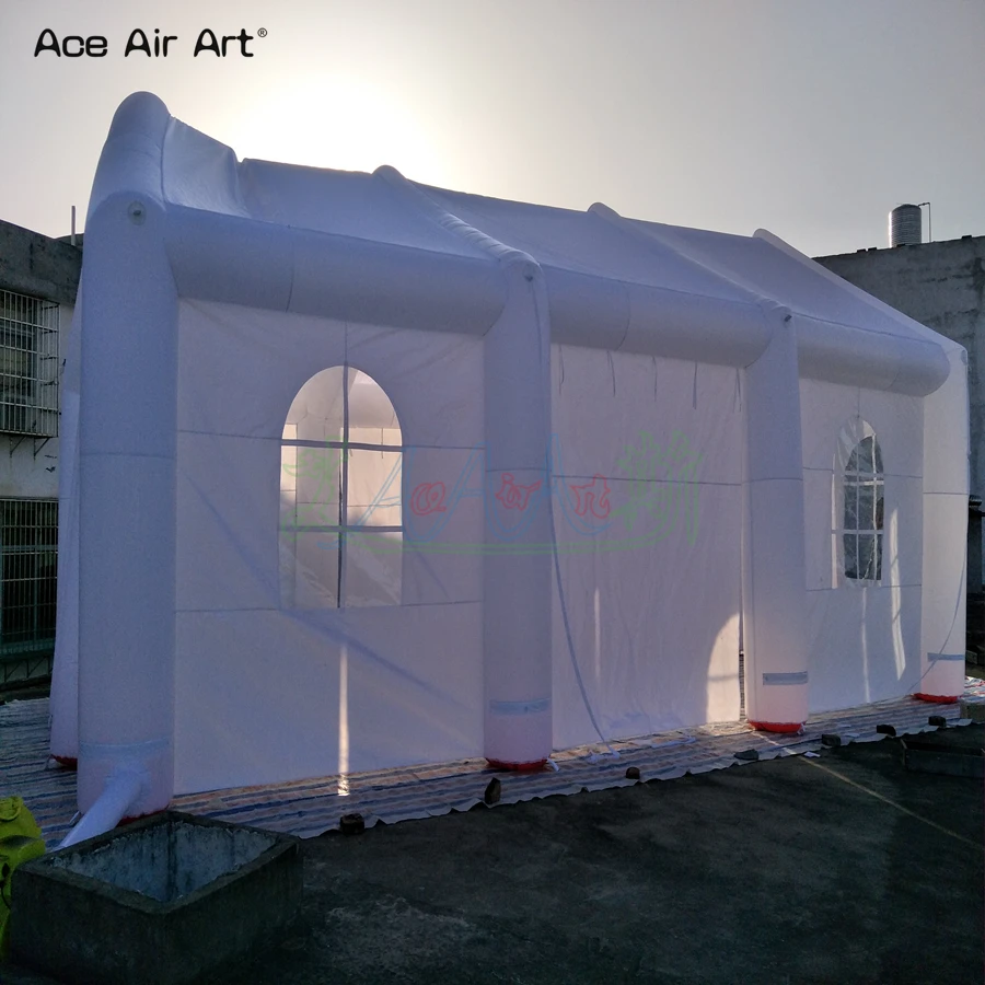 Commercial Large White Inflatable Wedding Tent  With Pointy Roof For Outdoor Party/Exhibitions /Camping Made By Ace Air Art