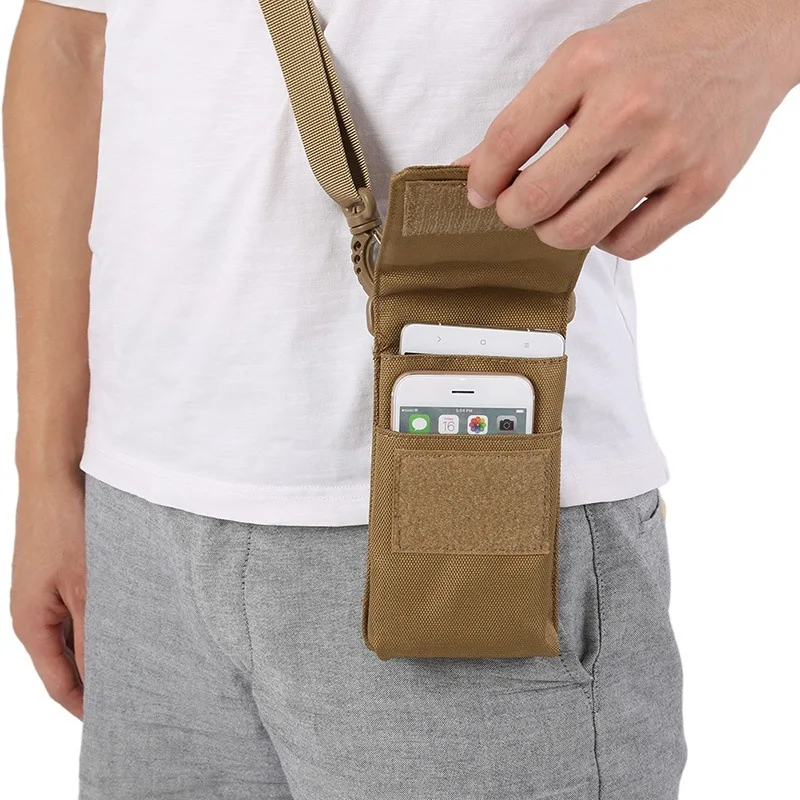 6 Inch Tactical Phone Pouch Molle Belt Waist Case Bag Utility Cell Phone Holster Outdoor Hiking Hunting Mobile Phone Pouches