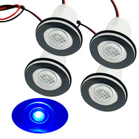 4Pcs Underwater Bait Tank Light RV Waterproof Submersible 12V Livewell Blue LED light IP68 Boat Accessories Marine