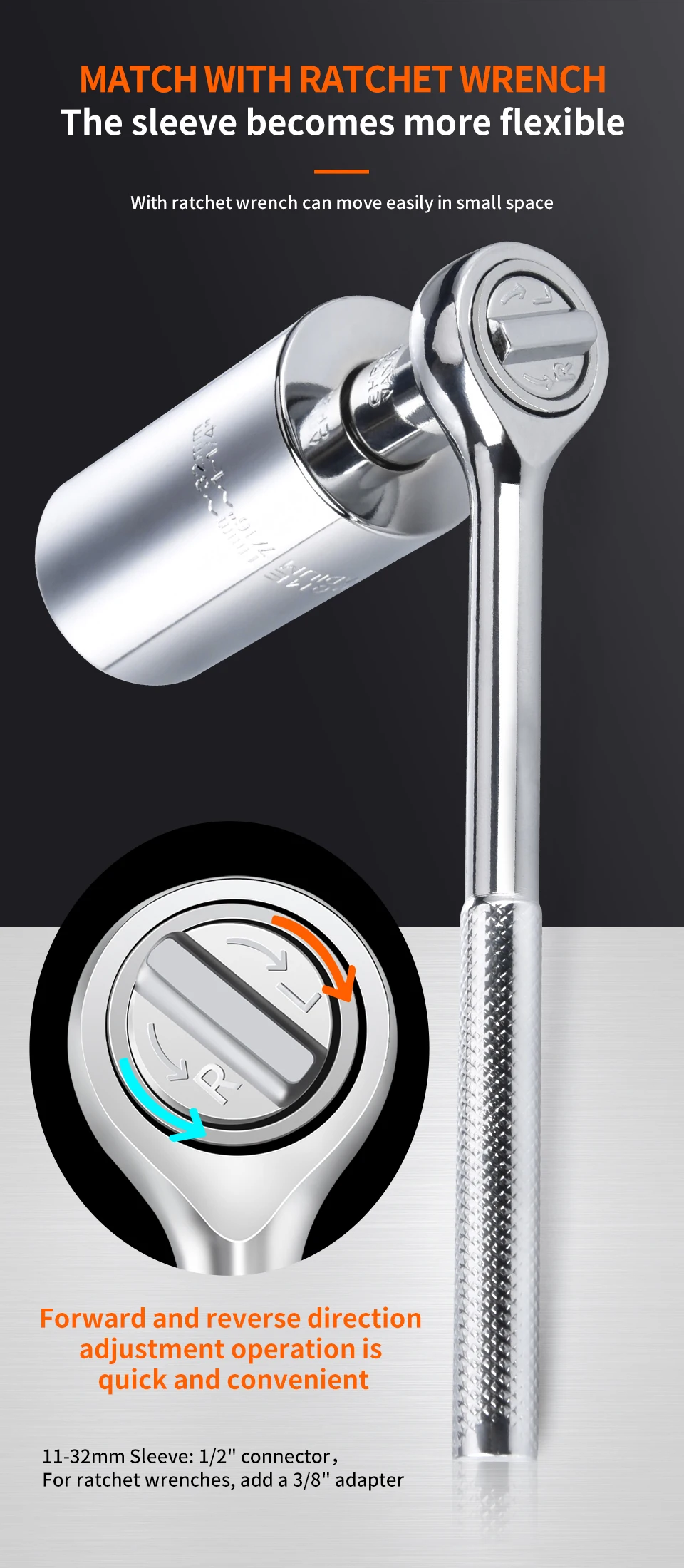 Juego de cabezal de llave dinamométrica Universal, manga de enchufe, taladro eléctrico, llave de buje de trinquete, agarre mágico, herramientas manuales múltiples