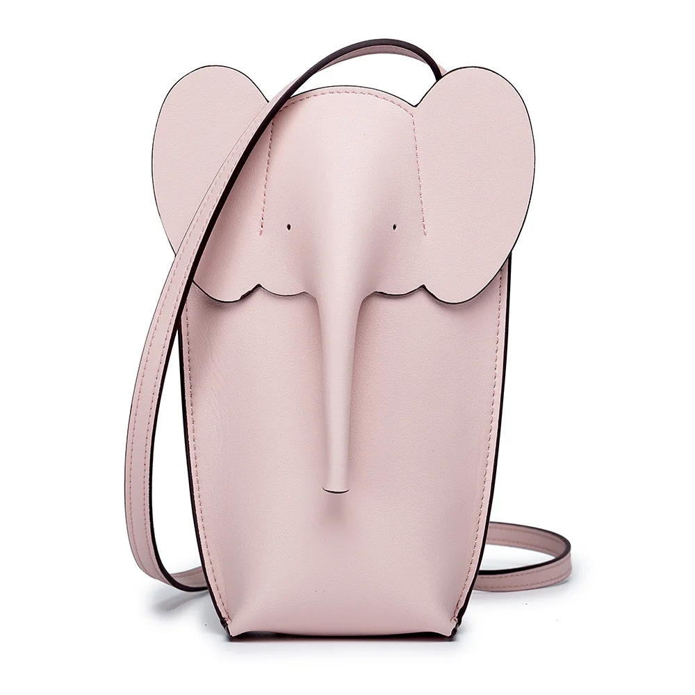 Mini Elephant Cute Wallet Bag Shoulder Messenger Bag Female Girls Fashion Genuine Leather Soft Small Card Phone Bags Coin Purse