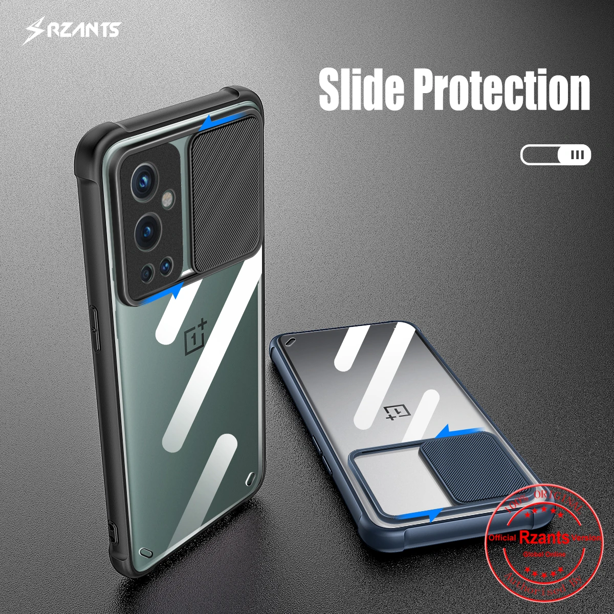 Rzants For Oneplus 9 Oneplus 9 Pro Phone Case Soft [Lens Protection] Function Square Lid Slim Crystal Clear Cover Casing