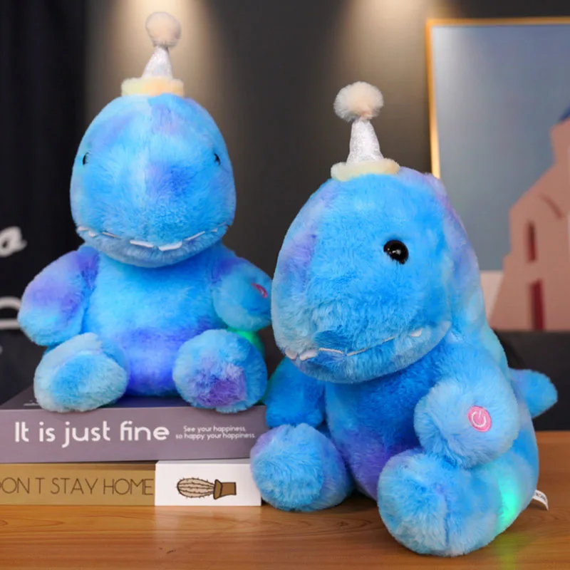 Juguetes de peluche de animales luminosos para niños y bebés, cojín de almohada con luz LED colorida, muñeco de peluche suave, regalos de cumpleaños