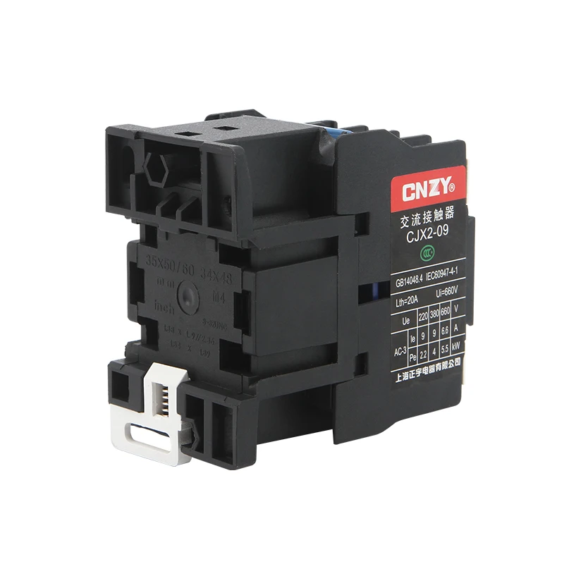 CJX2-0910 LC1-D AC Contactor 9A Din Rail Mounted 3P+1NO Use with float switch Motor Starter Relay 24V 36V 110V 220V 380V