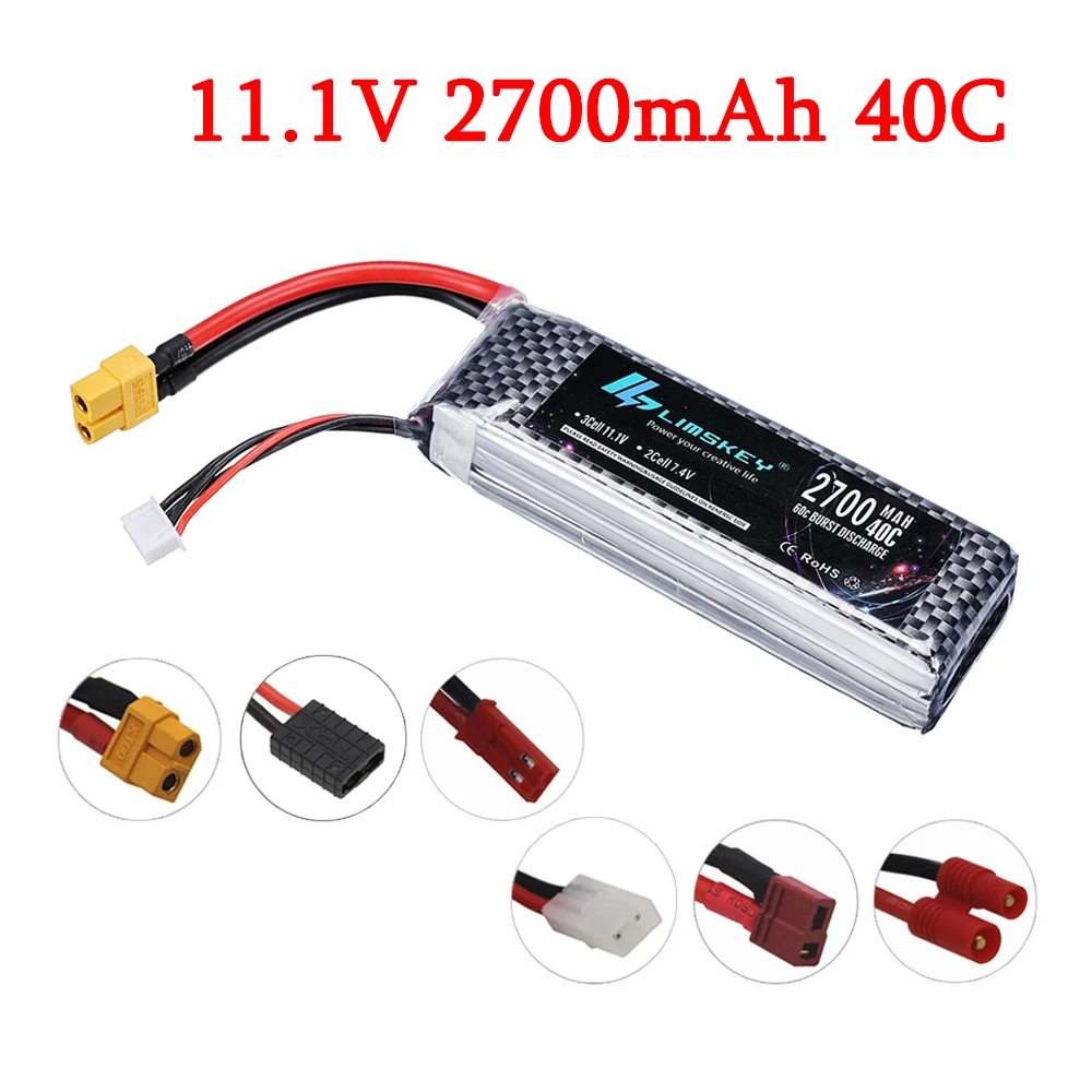 11.1V LiPo Battery For RC Car off-road racing boat aircraft drone battery accessories 11.1 v 2700mAh 3S Battery for car toys