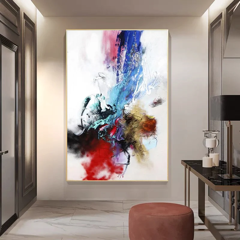 Hand-painted Oil Painting Painting Zao Wou-ki Abstract Mural Living Room Study Large Decorative painting size can be customized