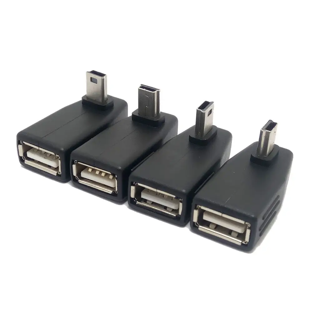 Mini adaptateur USB 5 broches pour hommes, clé USB, 90 aiguilles, compteur de compétitivité, convertisseur de données, diviseur OTG, auto, MP3, MP4, tablette