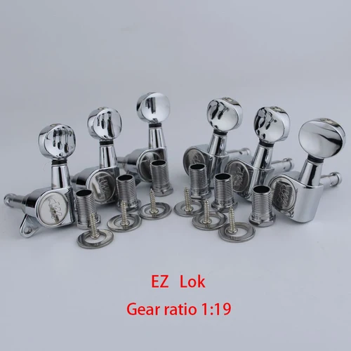 Imagen 2 del producto Wilkinson CR WJN05 afinadores de cabezales de máquina de guitarra eléctrica 1:19, Mini sintonizador ovalado para clavijas de afinación plateadas ST TL, nuevo