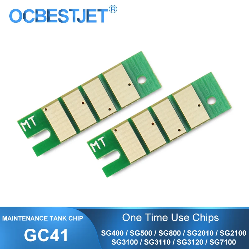 GC41 GC-41 Maintenance Tank Chip For Ricoh SG400 SG500 SG800 SG1000 SG3110DN SG3100 SG7100 SG2100 SG2010 SG3120 Printer Chips