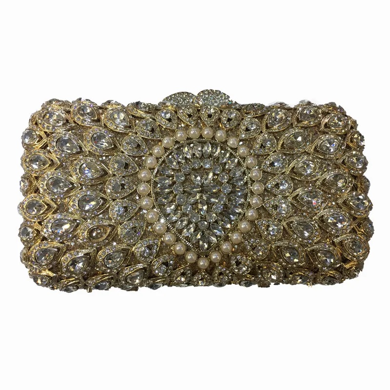 

Latest Bridal Wedding Box Clutch Bags Rhinestone Evening Bags Clutches for Women Luxury Colorful Crystal Diamond Evening Bag