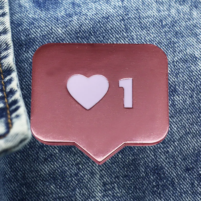 Social Software News Notification Brooch Metal Enamel Lapel Badge Collect Denim Jacket Backpack Pin Given Friends And Fans Gifts