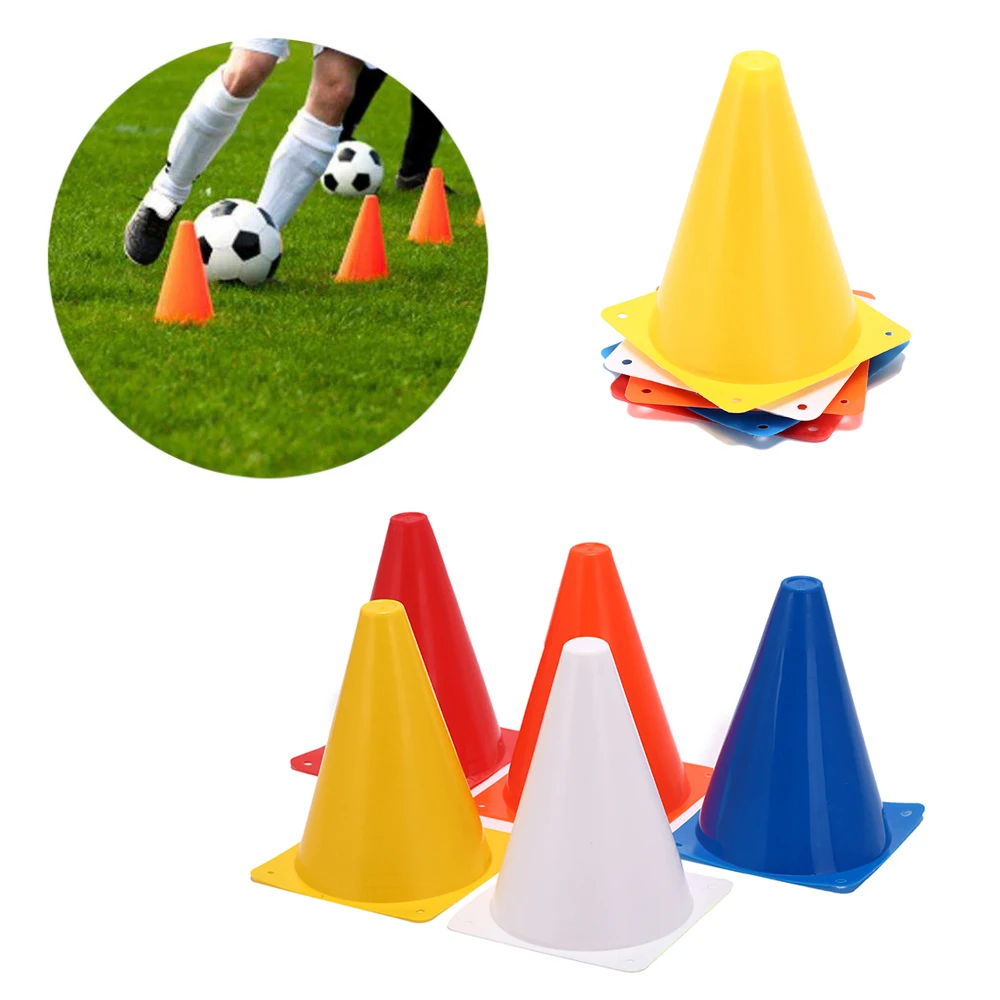 10PCS Sign Bucket  Barrier Football Road Flat Training Cone Roller Pile Springback Marking Cup Symbol Sports Accessories